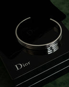 "DIOR HOMME" Logo engraved silver bangle