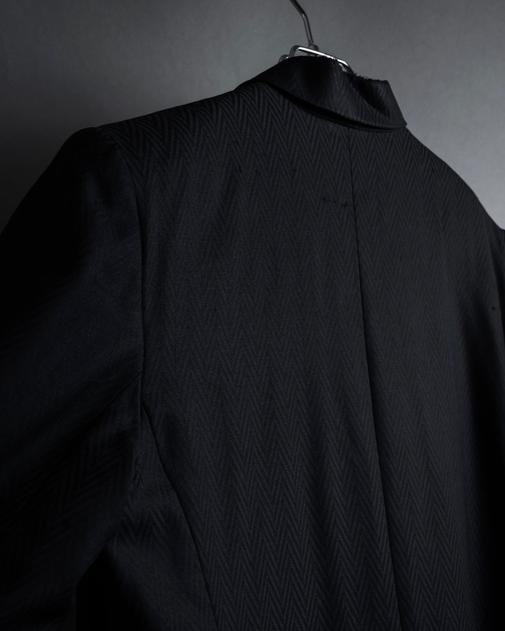 “Christian Dior” 90’s sculpted herringbone chester coat