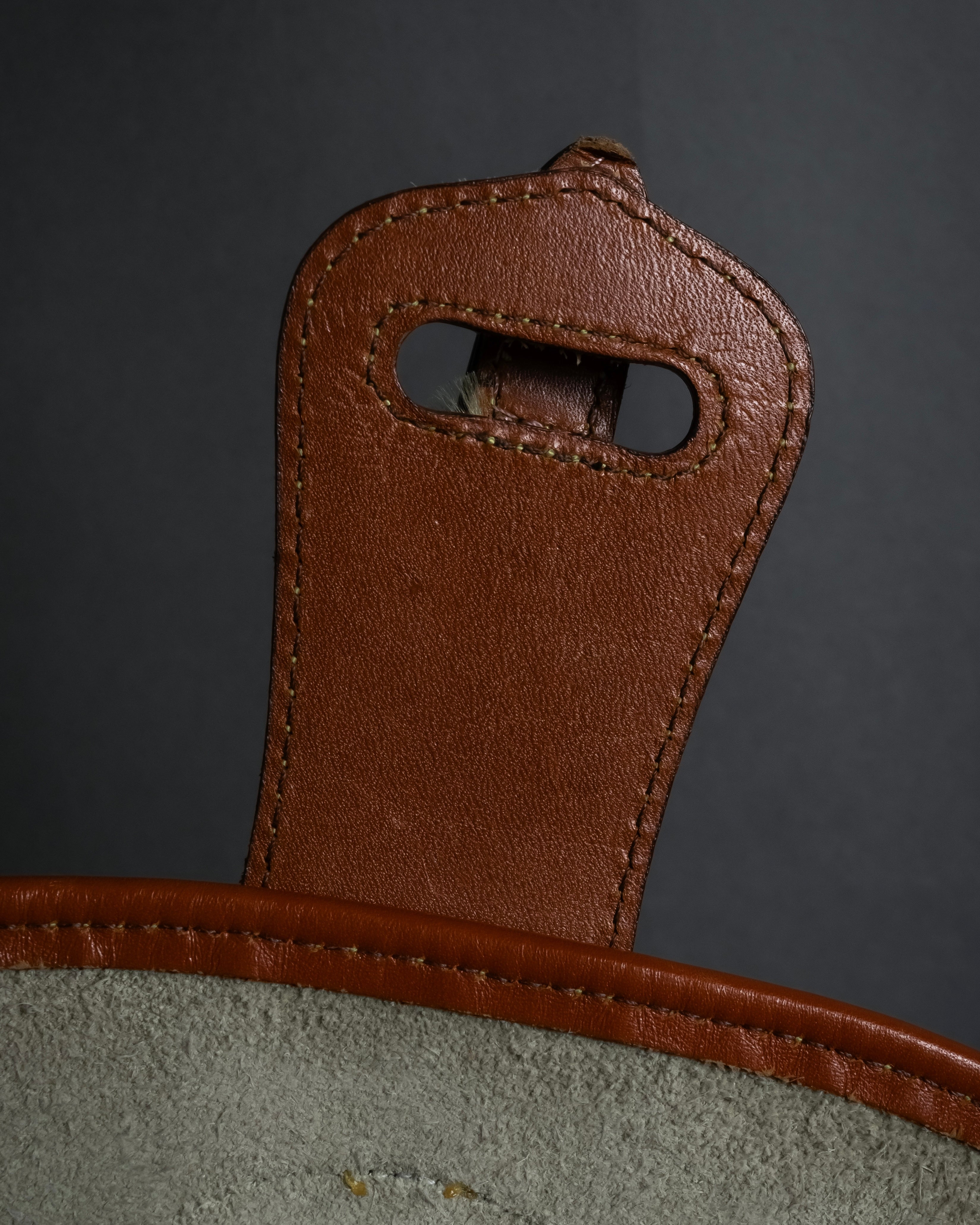 "Dooney & Bourke" Patch front design Two-tone leather shoulder bag