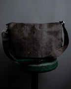 "JIL SANDER" Large flap design Harako leather shoulder bag