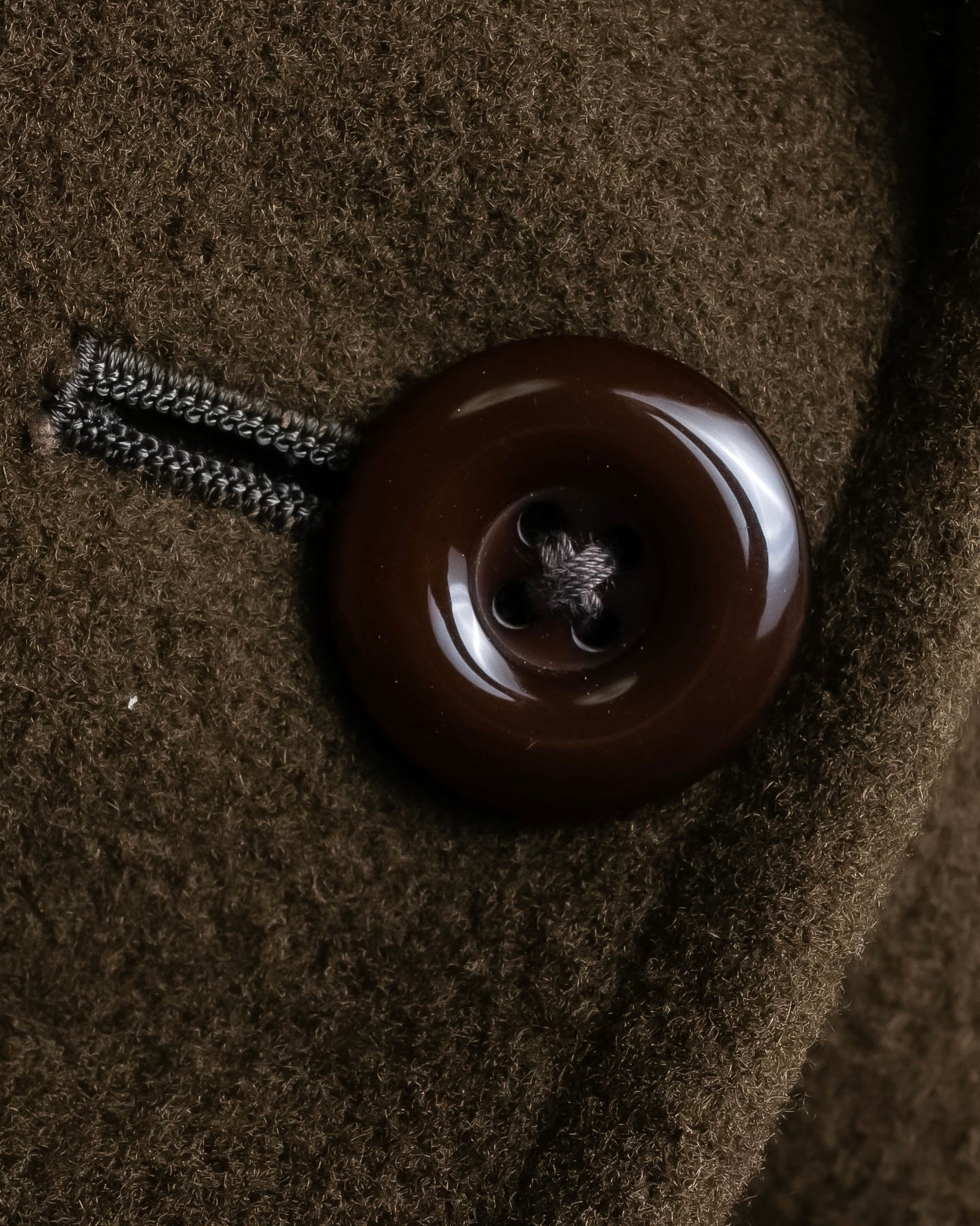 "BURBERRYS" Peaked lapels double breasted olive brown coat