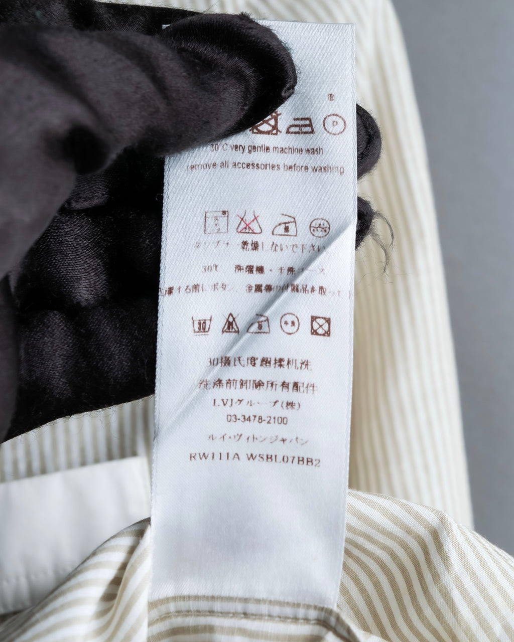 "LOUIS VUITTON" Ribbon frill design regular collar shirt