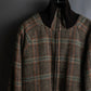 "ETRO" Multi-check pattern high neck ribbed knit blouson