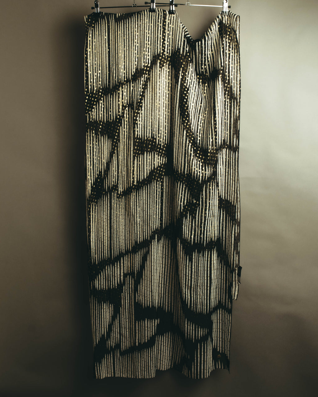 -SPECIAL- “GUCCI” 00’s-10’s Metallic printed sheer stole