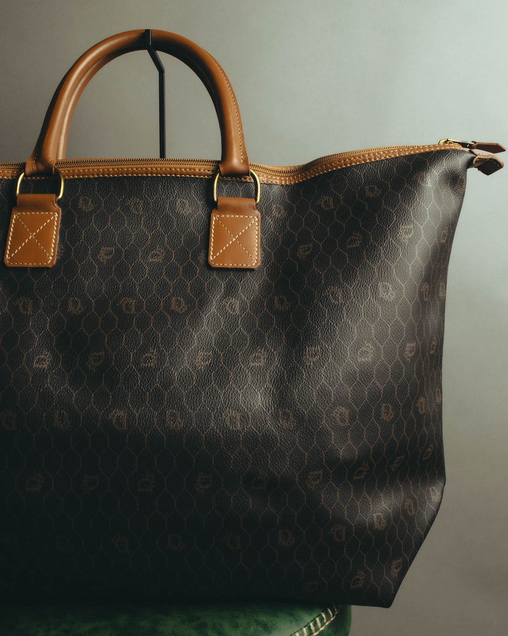 "Christian Dior" 70's-80's Honeycomb travel bag