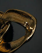 “Yves Saint Laurent” 80’s–90’s Sculptural chain motif brooch