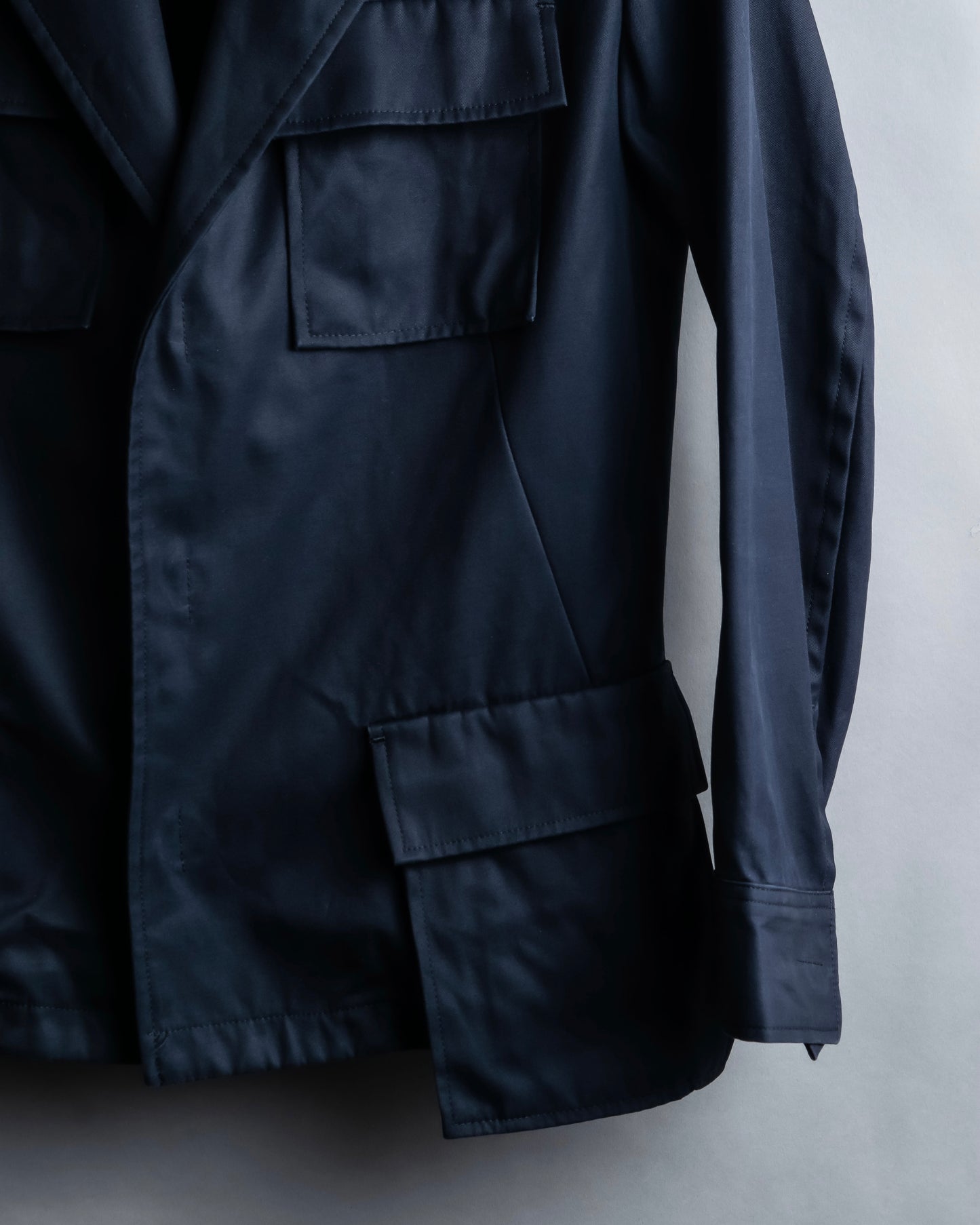 "Y's" 4 pocket military detail  black tailored jacket