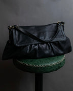 "FENDI" Gathered design leather one-shoulder bag