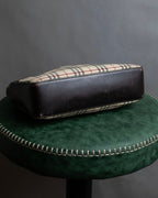 "BURBERRY" Nova check pattern leather combination shoulder bag