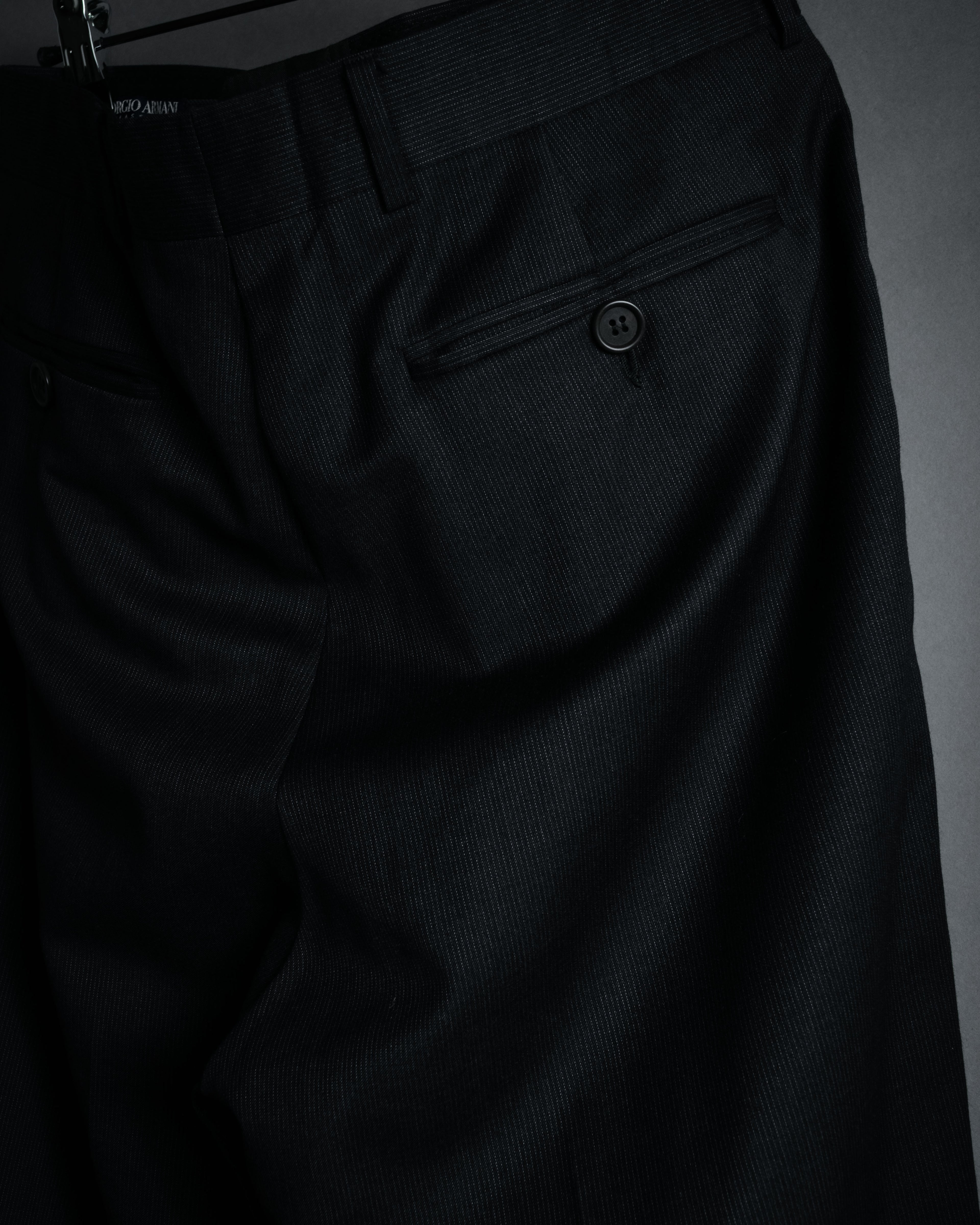 "GIORGIO ARMANI" 90’s draped double breasted suit set-up