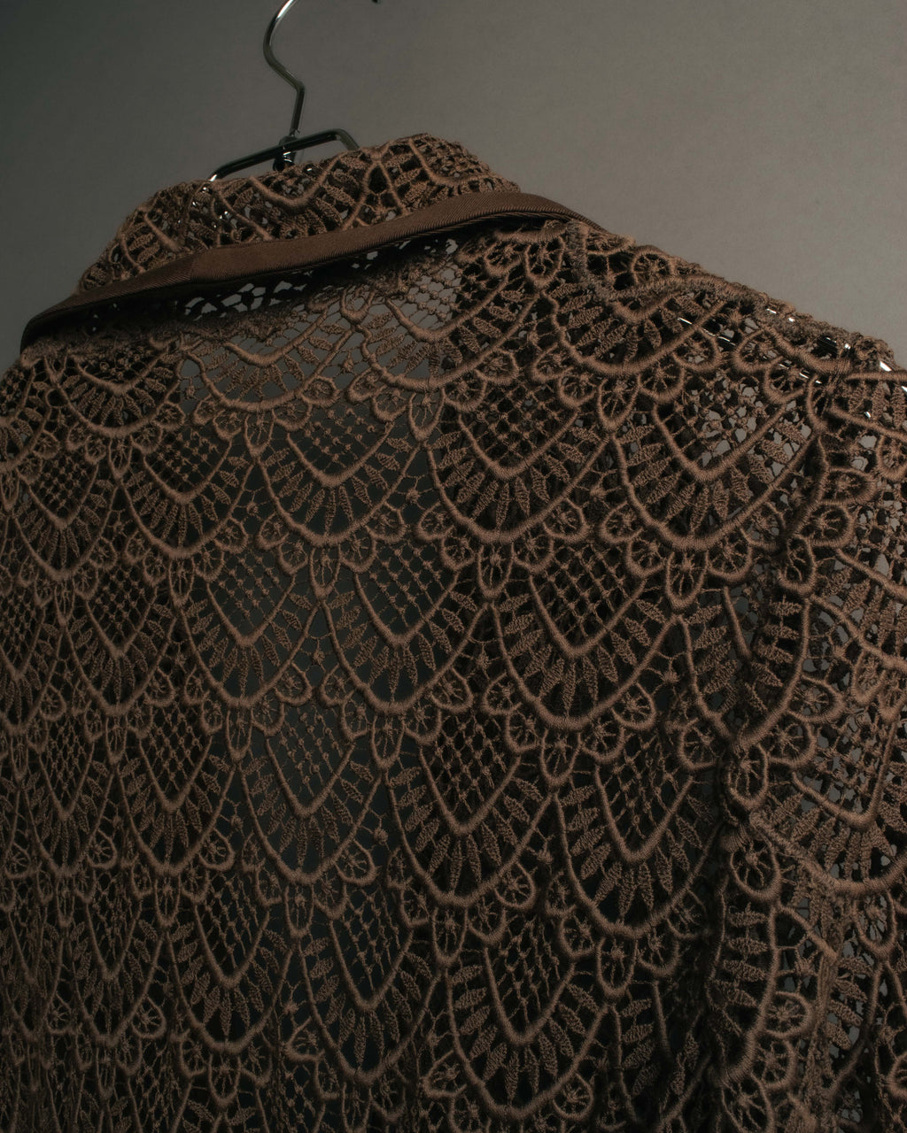 -SPECIAL- “VALENTINO ROMA” 1998-2008 Lace belted sheer coat dress