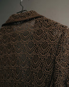 -SPECIAL- “VALENTINO ROMA” 1998-2008 Lace belted sheer coat dress