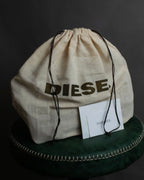 "DIESEL" Silver stud design leather one shoulder bag