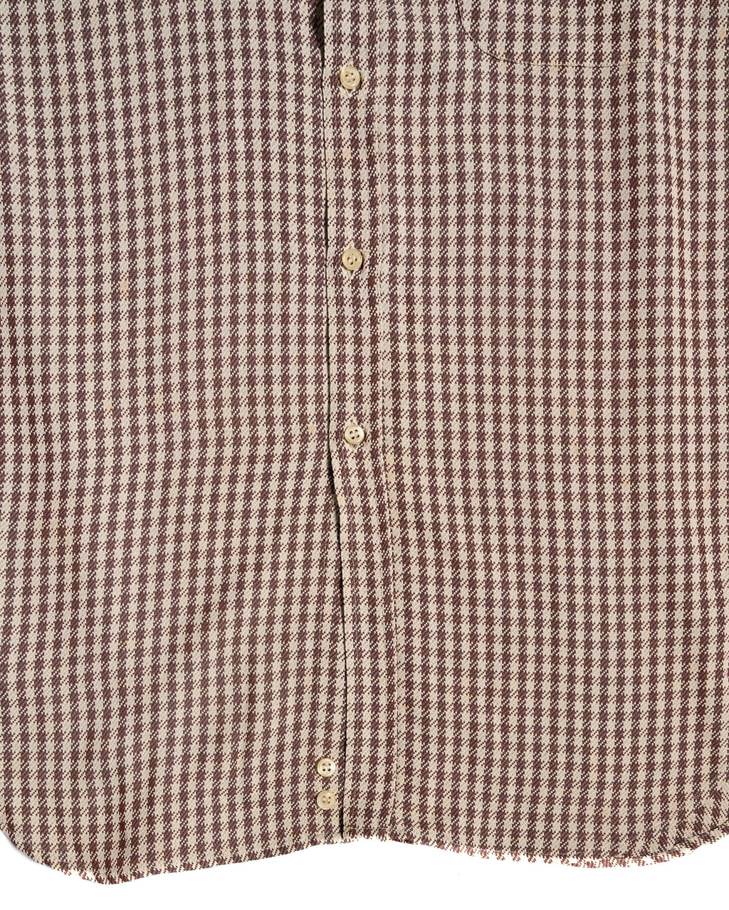 Giorgio Armani/ Houndstooth Check Pattern Summer Wool Shirt