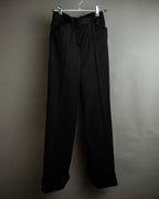 "CHANEL" Fringe design high waist straight cut slacks