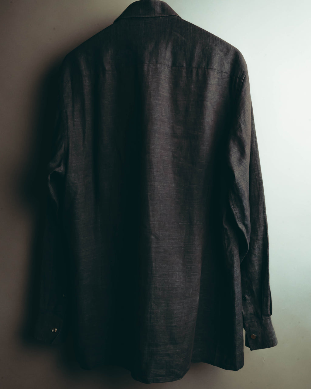 -SPECIAL- “HERMES” 90’s-00’s wide-collar linen shirt