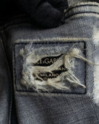 "Dolce &amp; Gabbana"Faded design gray denim pants