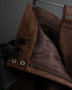 "LOEWE" Three-dimensional ribbed lamb leather set up