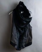 "HELMUT LANG" Fur docking denim switching design zipper best
