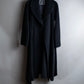 "Vintage large lapel design belted long gown coat"