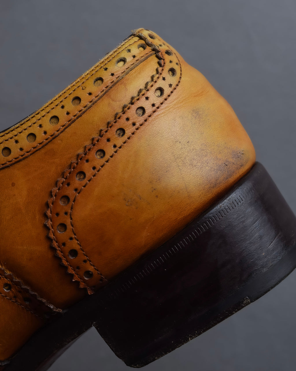 "Christian Louboutin" Brogue detail wingtip leather shoes