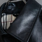 "BURBERRY" 100% cow leather Military pocket details short length jacket