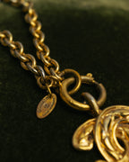 -SPECIAL- “CHANEL” 80’s-90’s Quilted cc pendant chain necklace
