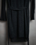 “DRIES VAN NOTEN” 90’s–Early 00’s Cashmere and silk layered belted cardigan