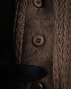 “Christian Dior SPORTS” 90’s Shawl collar cable knit cardigan