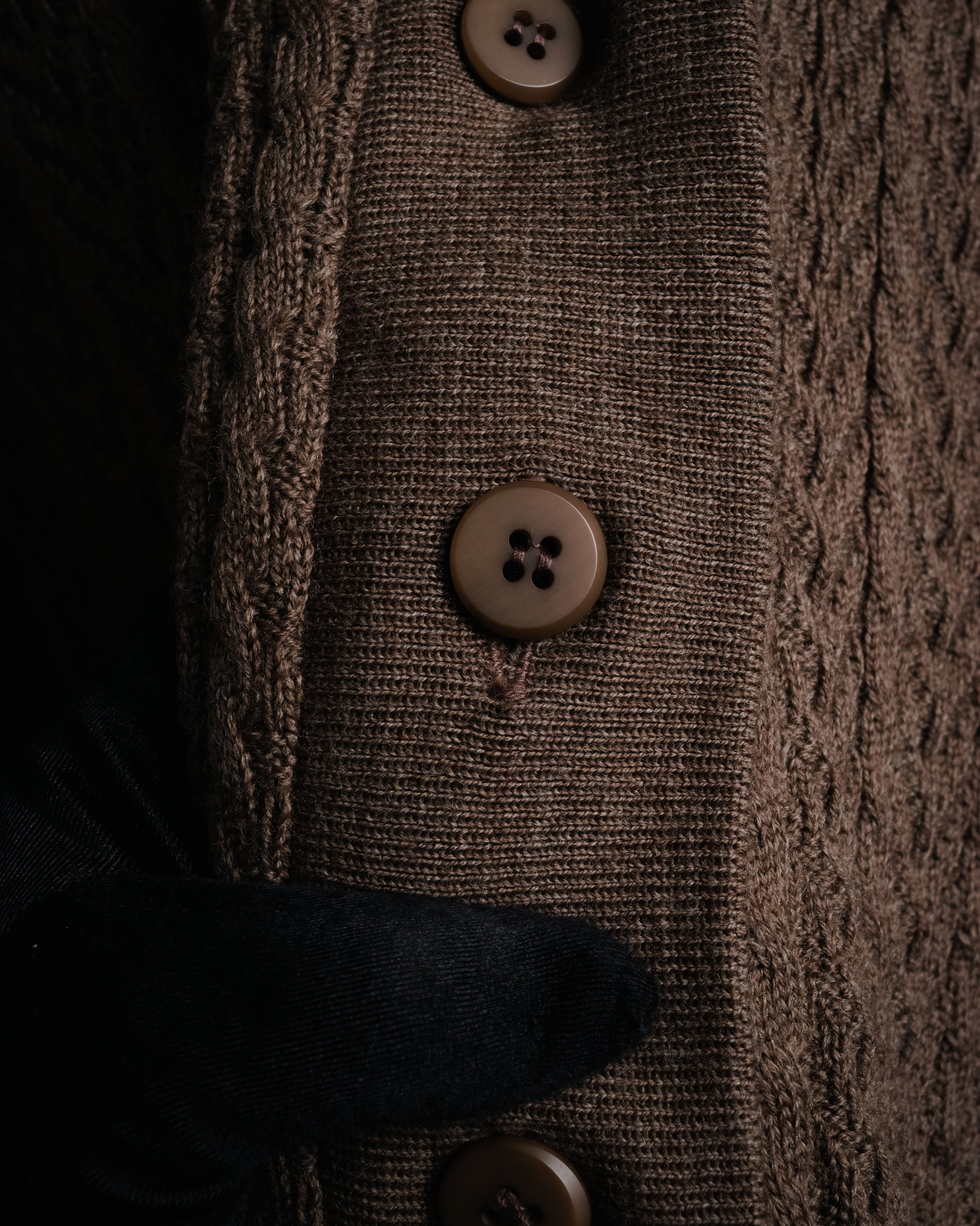 “Christian Dior SPORTS” 90’s Shawl collar cable knit cardigan