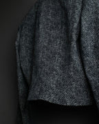 "John Galliano" Herringbone weave short length zip blouson