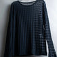 "ISSEY MIYAKE" Checkered see through pullover