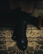 –SPECIAL– "Miu Miu" 00's–10's Sculptural platform lace up ankle boots