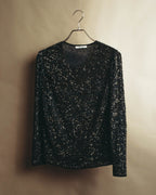 "MARINA RINALDI" 00's-10's Sequined lace long sleeve top