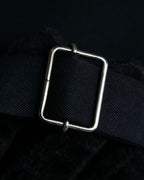 "Y's" Metal fitting belt design cutting maxi skirt