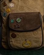 "LOEWE"  160th Anniversary Item outer pocket detail badge design shoulder bag