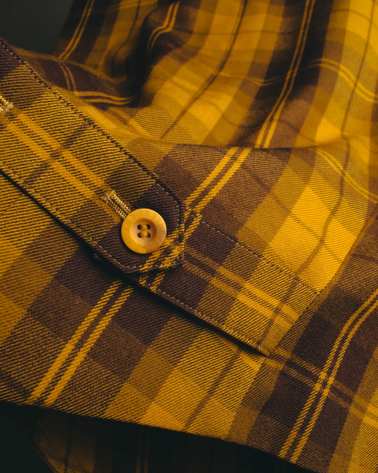 “Christian Dior” 90’s-00’s Plaid wool zip tailored vest