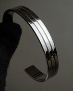 "DIOR HOMME" Logo engraved silver bangle