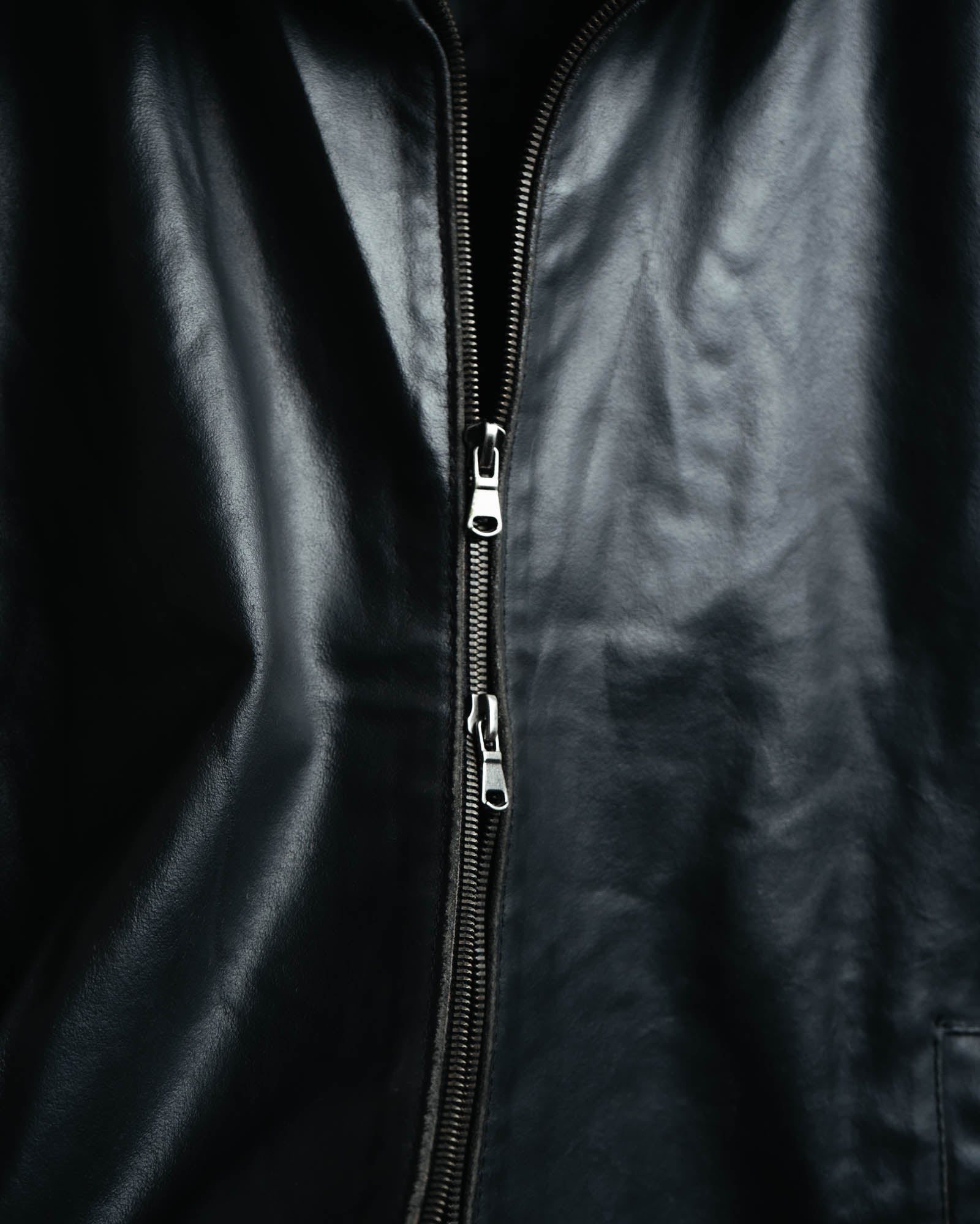 -MOOD MILLÉSIMES- 80’s-90’s softly draped leather bomber jacket