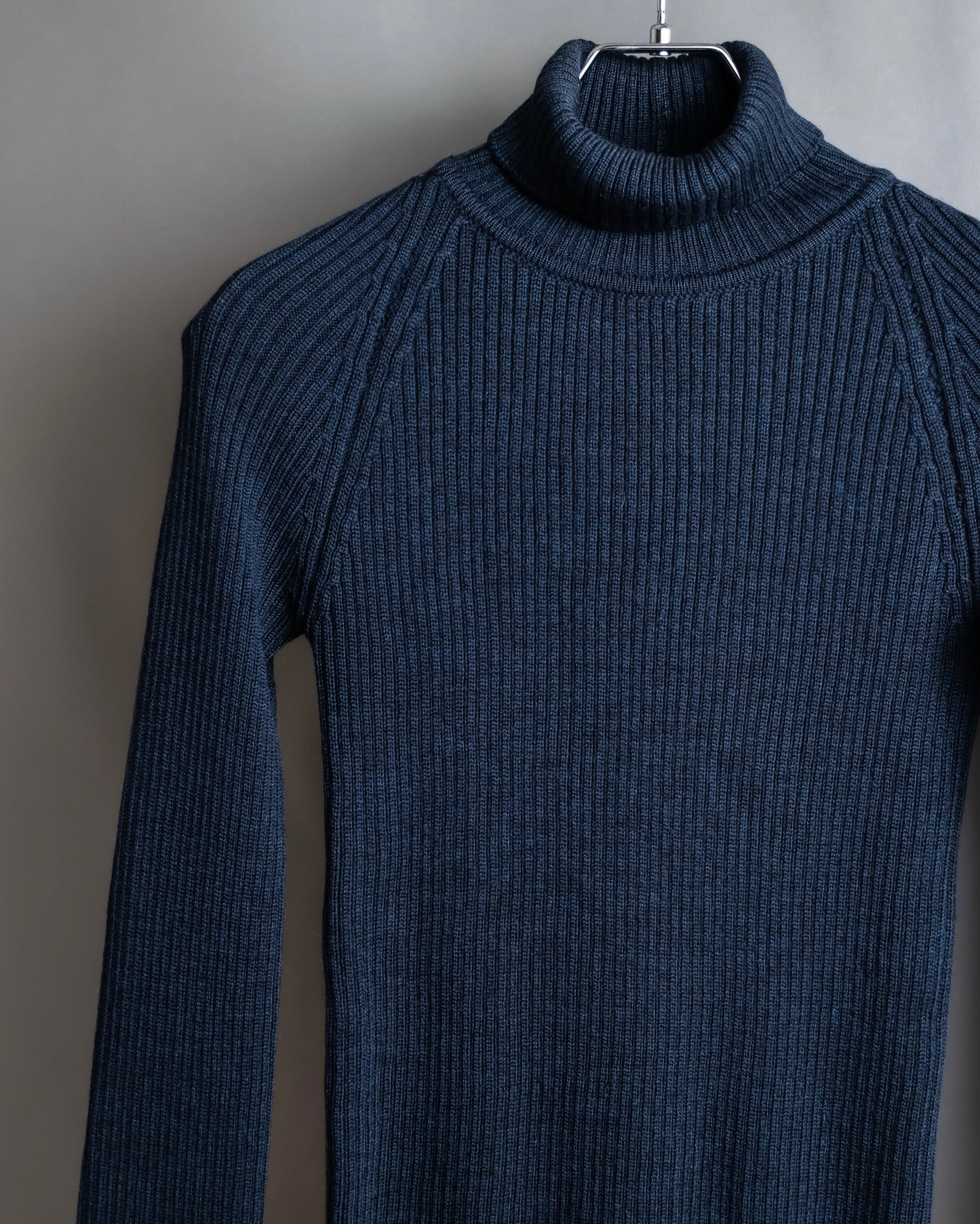 "GUCCI" Ribbed turtleneck fleece wool knit