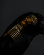 "LOEWE" Anagram logo engraved leather bangle