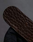 "GUCCI" Large buckle grained leather belt