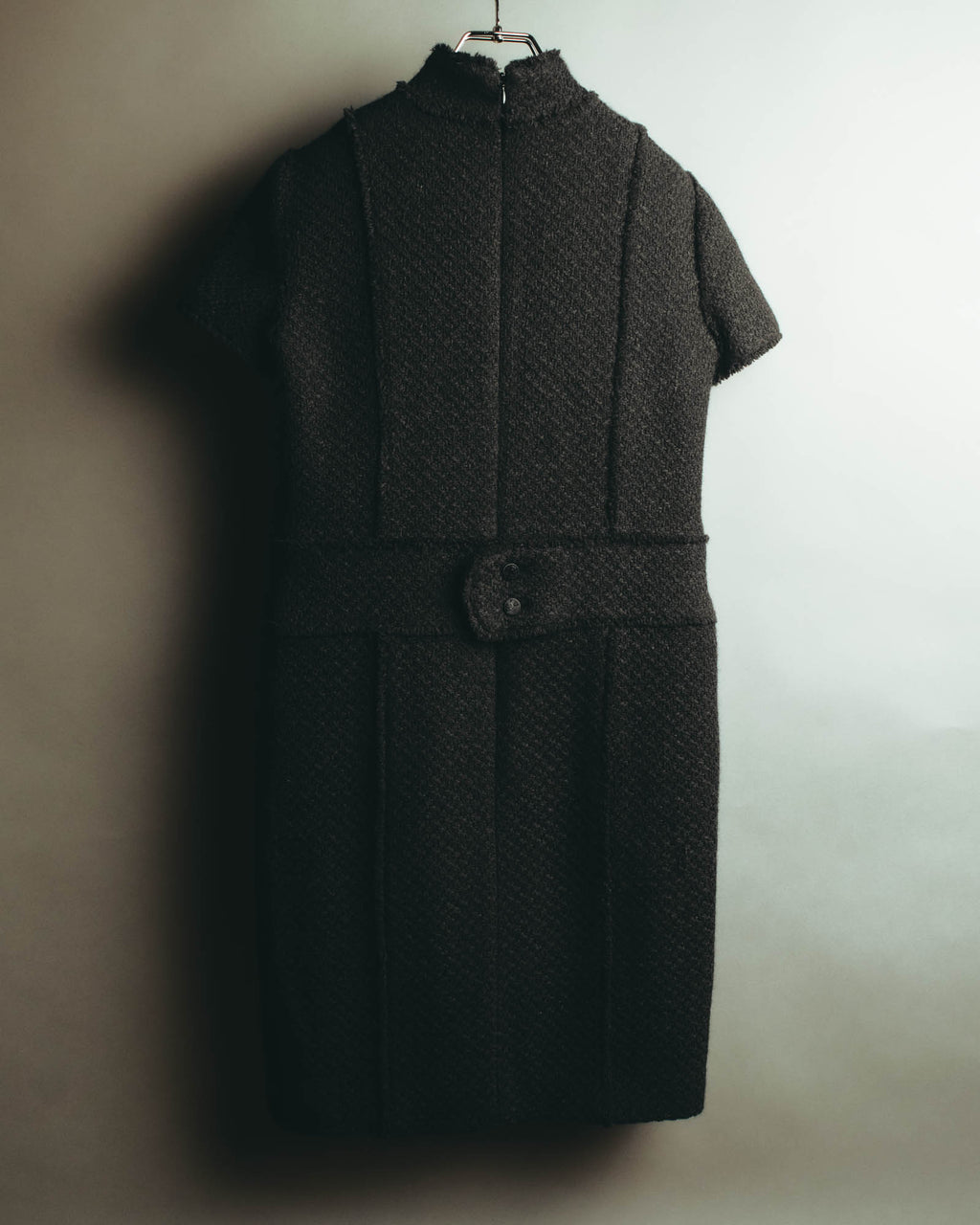 “CHANEL” 04AW textured tweed short sleeve jacket