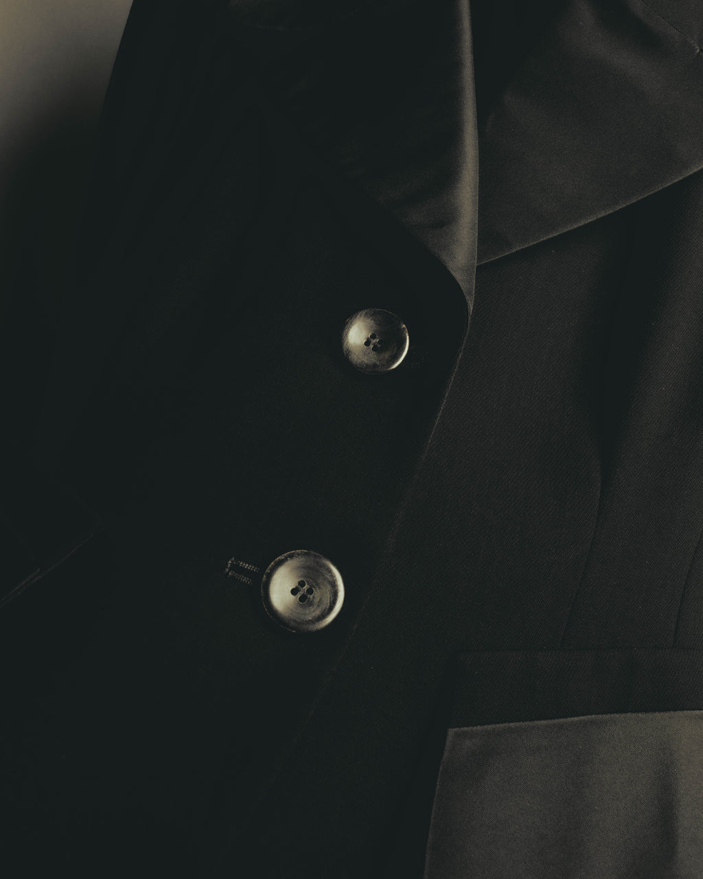 "DONNA KARAN NEW YORK" 90's Satin trimmed wool blazer