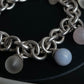 "Tiffany&Co" Multi-coloured stone motif silver bracelet