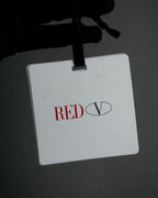 "RED VALENTINO" Bow motif Rosso color leather narrow belt