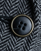 "Weekend Max Mara" Notch lapel tailored jacket & semi flared slacks herringbone set up