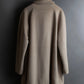 "BURBERRY" Angora mix mid length stand up collar coat