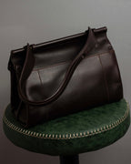 "Salvatore Ferragamo" Swivel crisp closure design leather one-handle bag