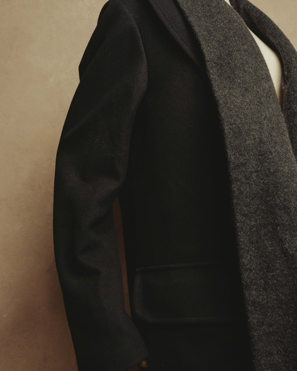 “MOSCHINO” 90’s-00’s wool cashmere tailored long coat